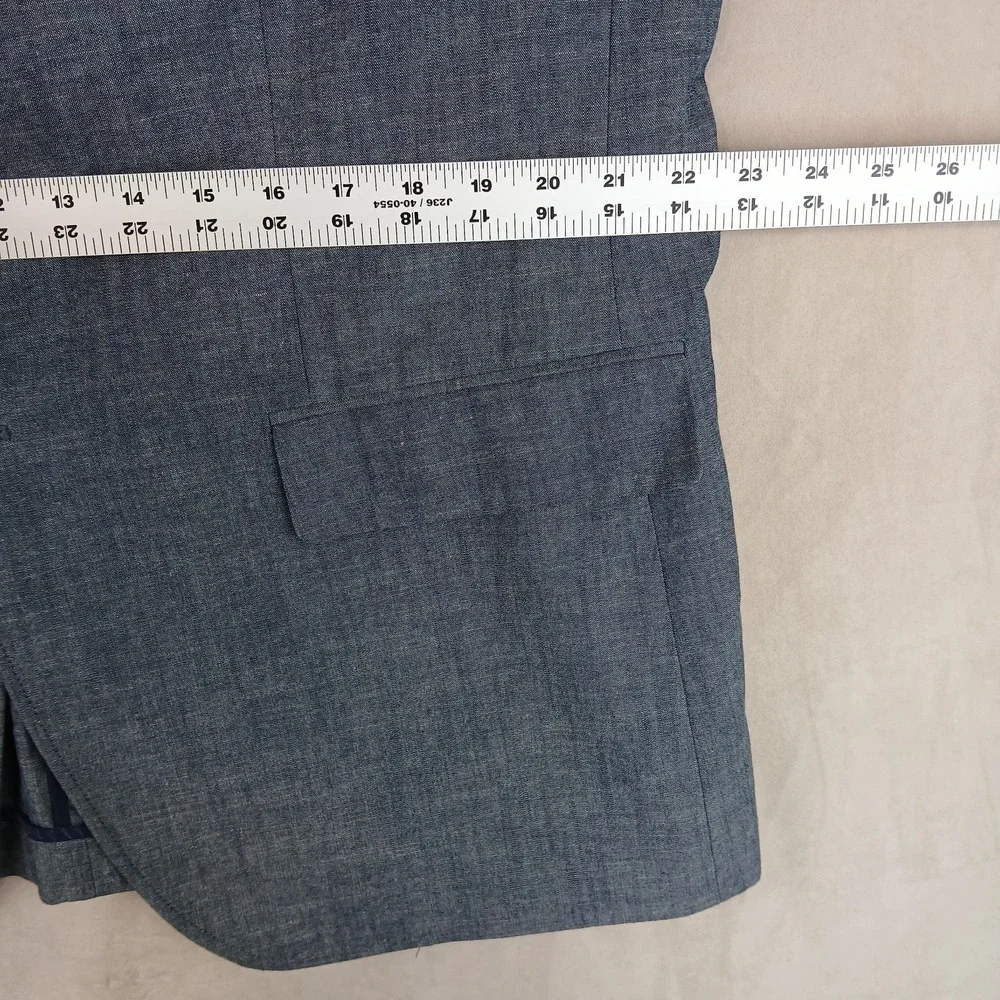 Tasso Elba‎ XL 46L Mens Blazer Sport Coat Chambray Unstructured Blue 23x32